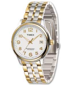 Timex Gents Indiglo Bimetal Bracelet Watch