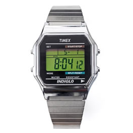 Timex Silver Stretch Digital Metal Watch