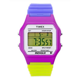 Timex Yellow/ Purple/ Blue Digital Watch