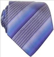 Blue Textured Stripe Necktie by
