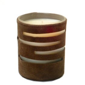 Timothy of Saint Louis Amber Candle in Chocolate Suede Holder