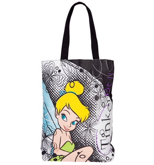 TINKERBELL Graphic Print Canvas Tote Bag