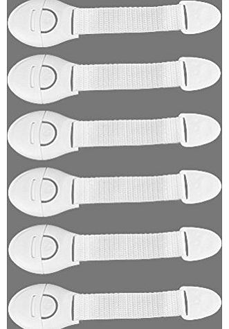 Tinksky  6pcs Multi-functional Door /Cabinet /Refrigerator /Drawer /Water Dispenser Baby Kids Safety Locks (White)