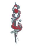 Tinsley Transfers Tattoo: Snake and Dagger