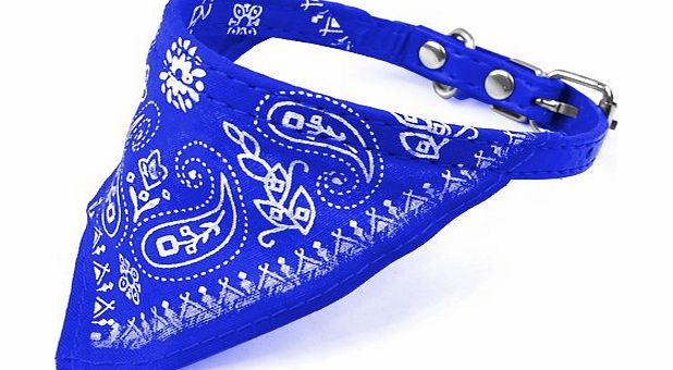 tinxs Adjustable Pet Dog Puppy Cat Neck Scarf Bandana Collar Neckerchief - Different Colours for Choice Available ! (Blue)