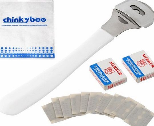 tinxs  White Callus Corn Hard Skin Remover Shaver Foot Pedicure Kit