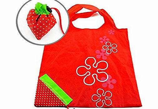 WMA Strawberry Folding Fold up Reusable Compact Eco periodic duty Recycling use Shopping Bag