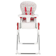 Tatty Teddy Highchair, Red & White