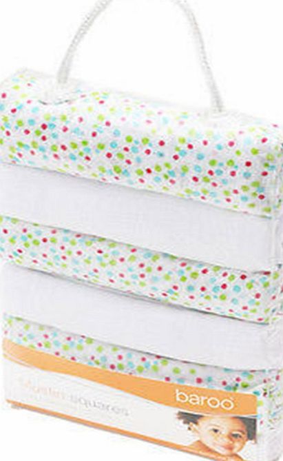 Tippitoes Baroo Muslin Squares 6 Pack Polka Dot