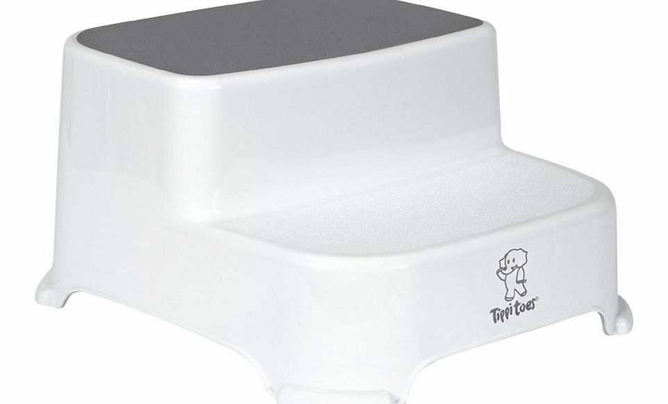 Tippitoes Double Step Up Stool White/Grey