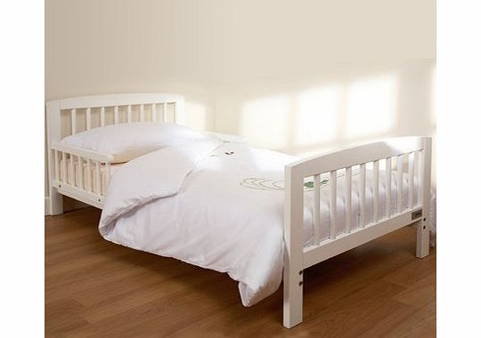 Tippitoes WHITE Wooden Junior Bed   Deluxe SPRING Mattress