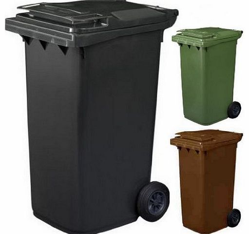 Titan Bins Wheelie Bin 240L - Standard Household Council Bin (Grey colour)