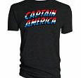 Captain America Text Logo T-Shirt - Black