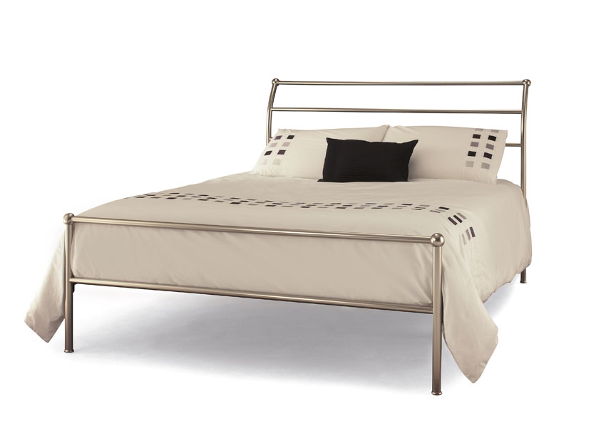 Titan Satin Nickel Double Bedstead