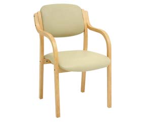 Titan vinyl beech framed armchair