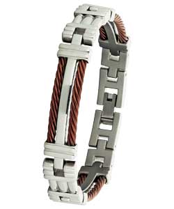 Titanium Brown Ion Plated Cable Bracelet