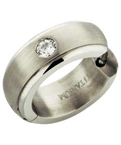 Cubic Zirconia Huggie Earring