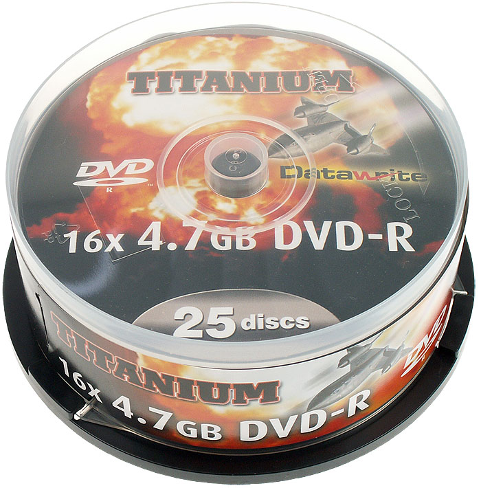 Titanium DVD-R 16x Branded in 25 Cake