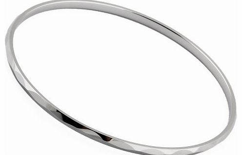 Titaniumcentral Ultra Thin 2.5mm Polished Shiny Faceted Tungsten Carbide Bangle Bracelets for Women Lady Girls
