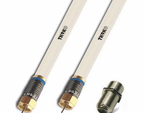 - RG6 Satellite/Antenna Coaxial Cable for Sky TV Aerial Freesat Freeview White 0.5m to 40m (9M METRE)