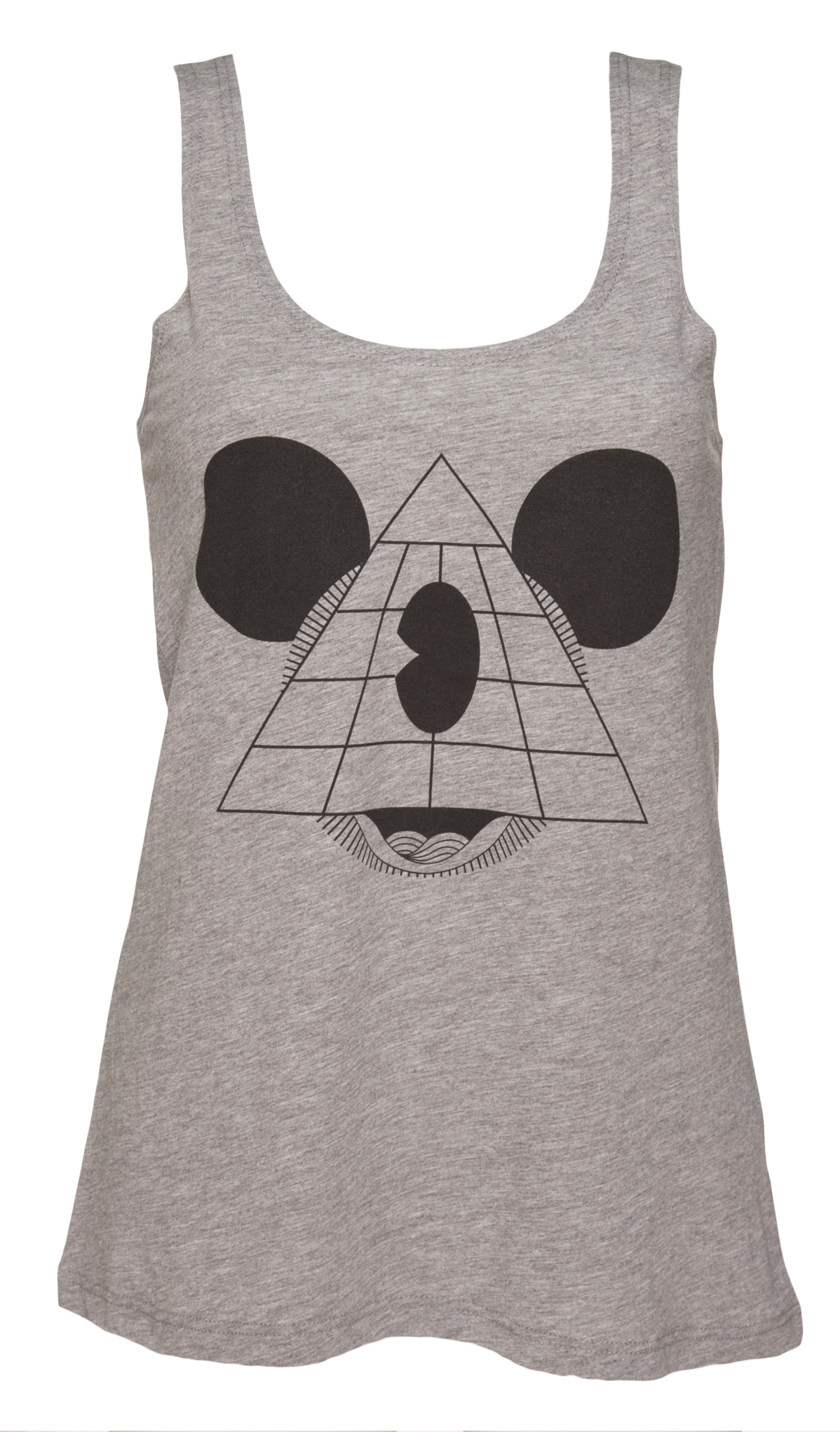 To The Black Ladies Grey Marl Mouse Pyramid Swing Vest from