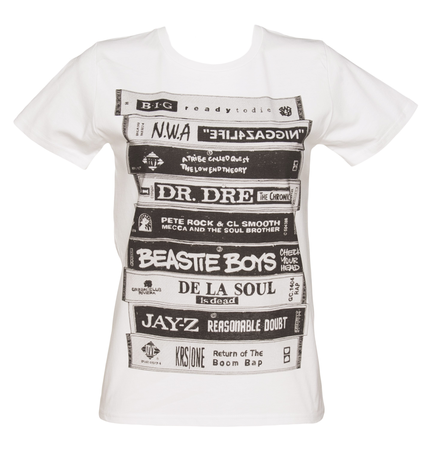 To The Black Ladies White Retro Albums T-Shirt from To The