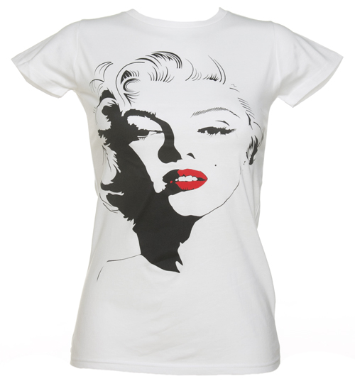 To The Black Ladies White Retro Monroe Red Lips T-Shirt from