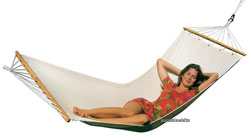 Tobago Single Cotton Hammock with Wooden