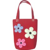 Pink Flower Felt Bag Girls Craft Sewing Kit