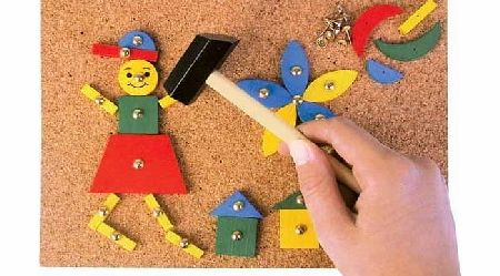 Tobar Tap Tap Art Cork Board Wooden Pieces Hammer and Nail