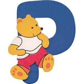 Tobar Wooden teddy bear alphabet letter P