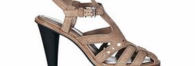 Tod`s Beige suede cut out sandals