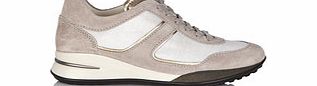 Tod`s Womens beige suede and canvas trainers
