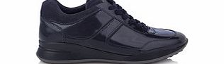 Tod`s Womens navy patent leather trainers
