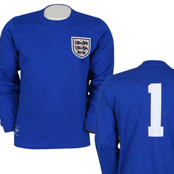 TOFFS England Goalkeeper Blue Retro Football shirt