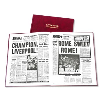 Liverpool Football Newspaper Book. Retro