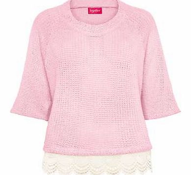 Lace-Hem Sweater