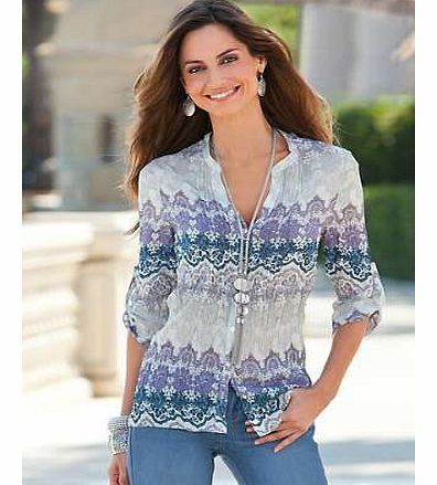 Together Lace Print Blouse