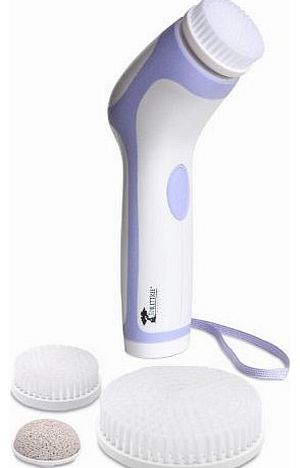 Water-Resistant Professional Skin Care Face and Body Brush System by ToiletTree Products (Purple)