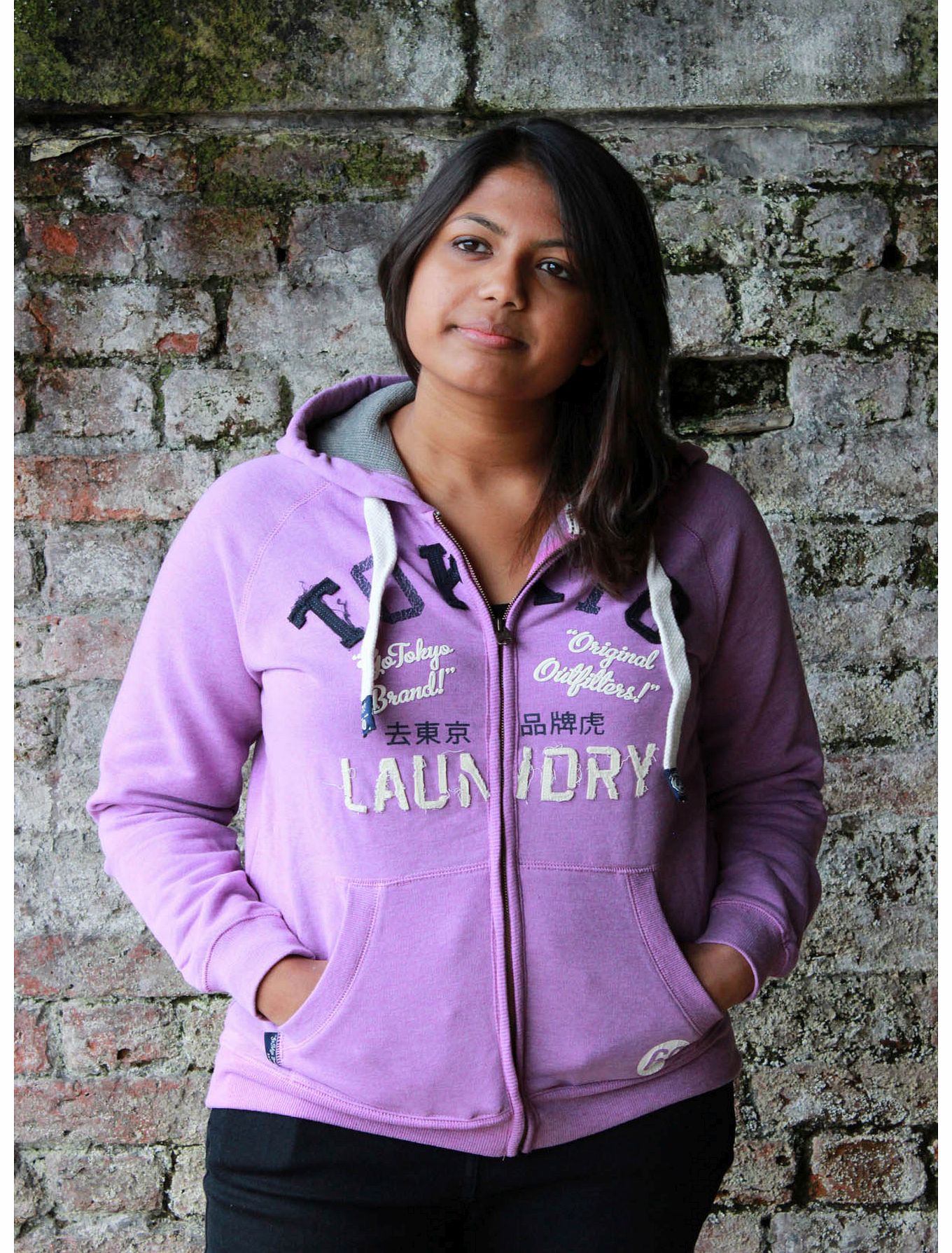 Tokyo laundry Ladies Dalia Hooded Zip Up Top