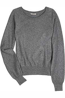 Metallic cashmere sweater