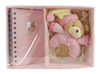 new baby gift set in pink