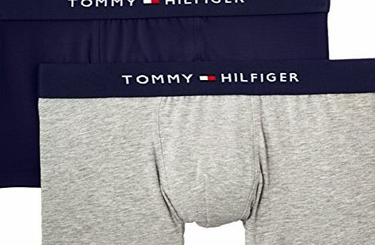 Tommy Hilfiger Boys Trunk 2 Pack Boxer Shorts, Black (Black Iris/Peacoat), 10 Years