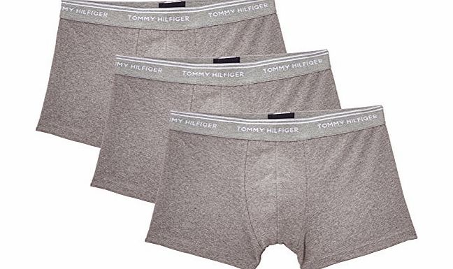 Tommy Hilfiger Classic Stretch 3Pack Without Fly Mens Trunks Grey Heather Large