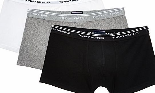 Tommy Hilfiger Classic Stretch 3Pack Without Fly Mens Trunks Multi/Bright White/Caviar/Grey Heather Large