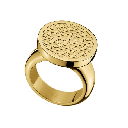 Tommy Hilfiger Gold Plated Lattice Camel Ring