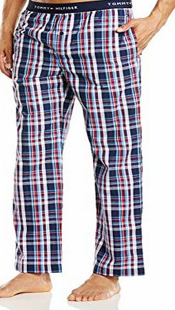 Tommy Hilfiger Hilfiger Denim Men Tim Woven 2 Pack Checkered Boxer Shorts, Blue (Peacoat), Large