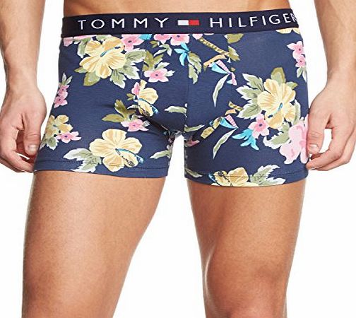Hilfiger Denim Men Trop Floral Boxer Shorts, Multicoloured (Peacoat), Medium