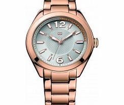 Tommy Hilfiger Ladies Grey and Rose Gold Maxi