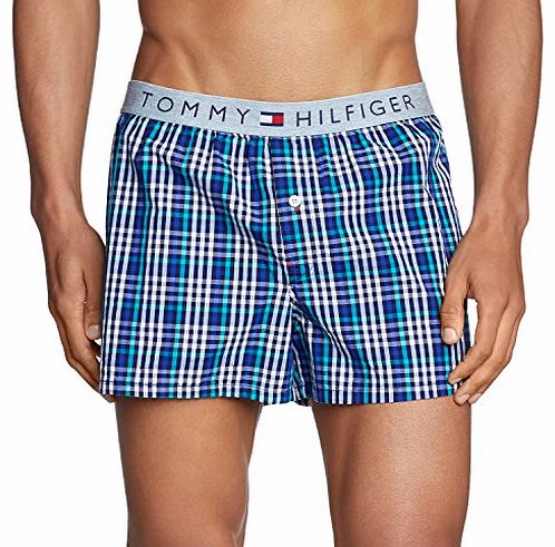 Tommy Hilfiger Mens Bertsy Woven Checkered Boxer Shorts, Blue (Peacoat), XX-Large